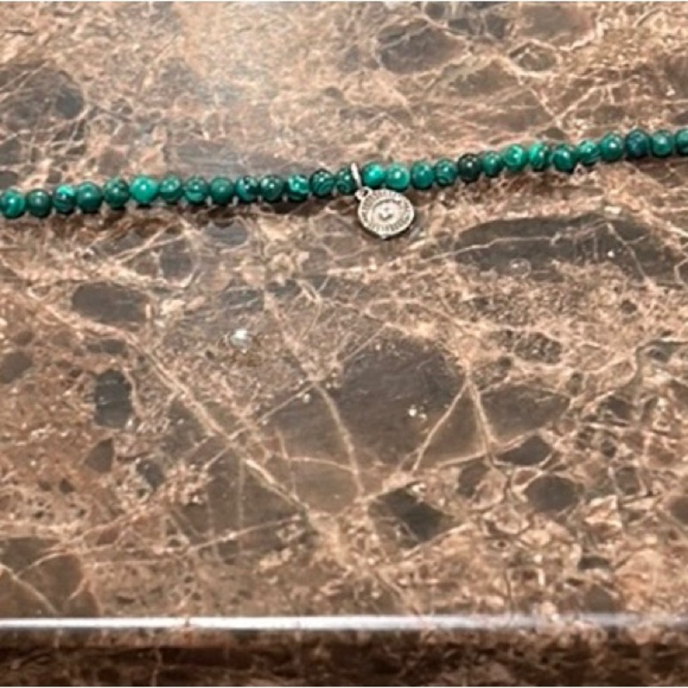 Malachite with evil eye (protection) bracelet or anklet - Picture 2 of 2